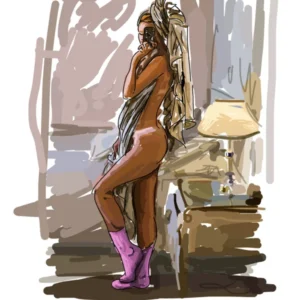 I love my tan line — ilustración digital de Pablo Peñalba
