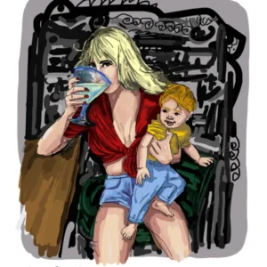 Motherhood remedy — ilustración digital de Pablo Peñalba