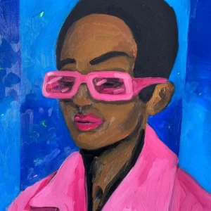 Pink Andis — óleo sobre tela